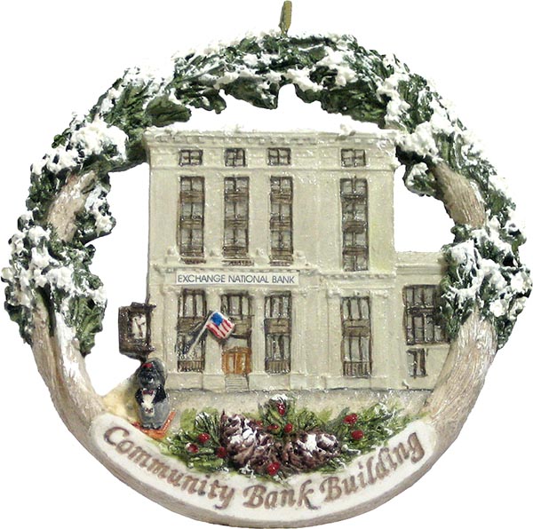 Olean, NY Community Bank Building AmeriScape Ornament